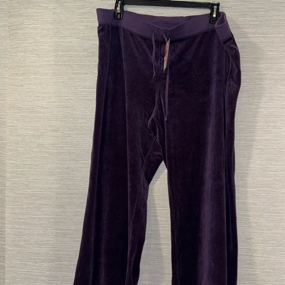 Juicy Couture Pants - NEW Juicy Couture Solid Rib Waist Velour Pant W/Drawcord purple sz 3X Y2K